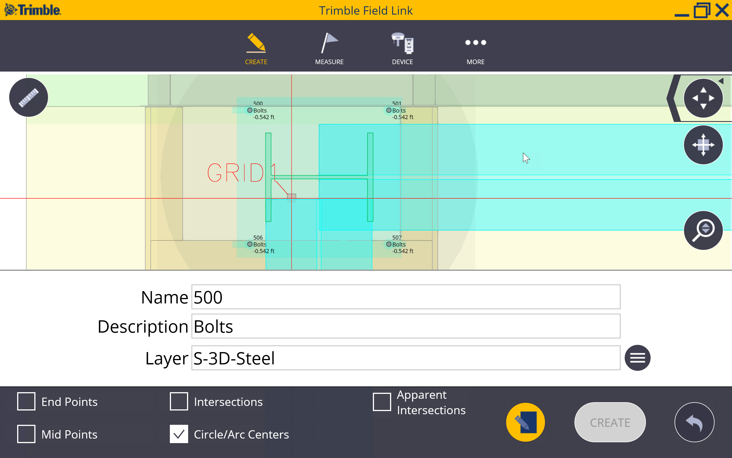 Create layout points in Trimble Field Link Office